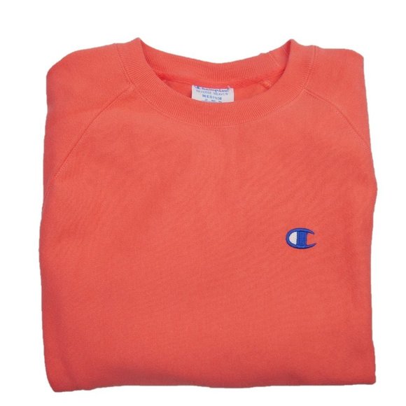 Champion Reverse Weave Men's Size M Short Sleeve Crew Sweatshirt Boxing Papaya - Picture 7 of 9